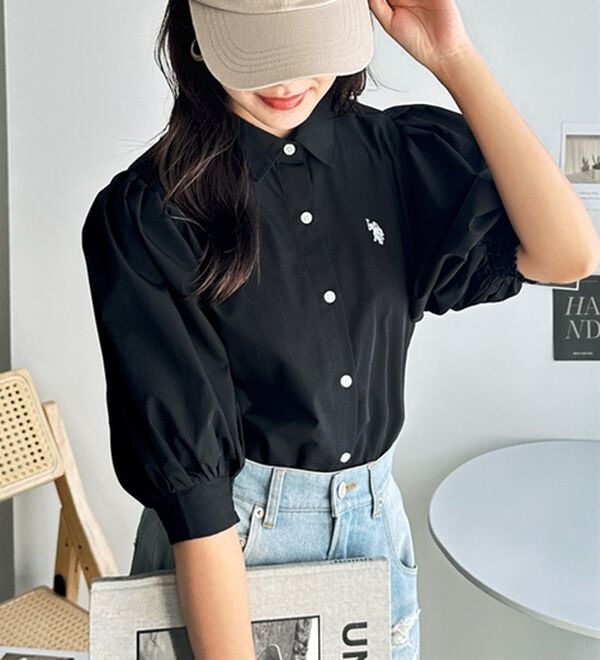 GeeRA（ジーラ）の「【Ｕ．Ｓ．　ＰＯＬＯ　ＡＳＳＮ．】ボリューム袖シャツブラウス（ブラウス）」｜詳細画像