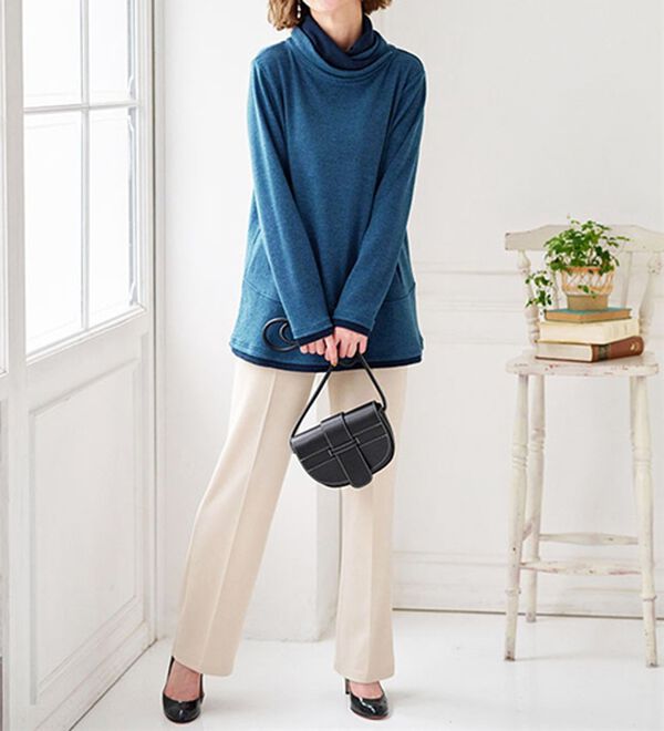 BELLUNA（ベルーナ）の「衿デザイン配色チュニック（チュニック）」｜詳細画像