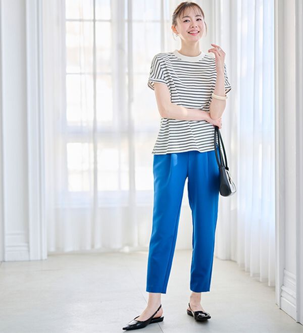 RANAN（ラナン）の「【選べる股下】ひんやり美脚シルエットタックパンツ（フルレングスパンツ）」｜詳細画像