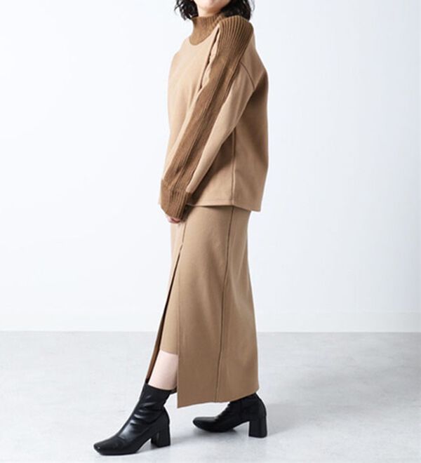 BELLUNA（ベルーナ）の「＜セットアップ対応＞メルトン素材リブ切替プルオーバー（セットアップ）」｜詳細画像