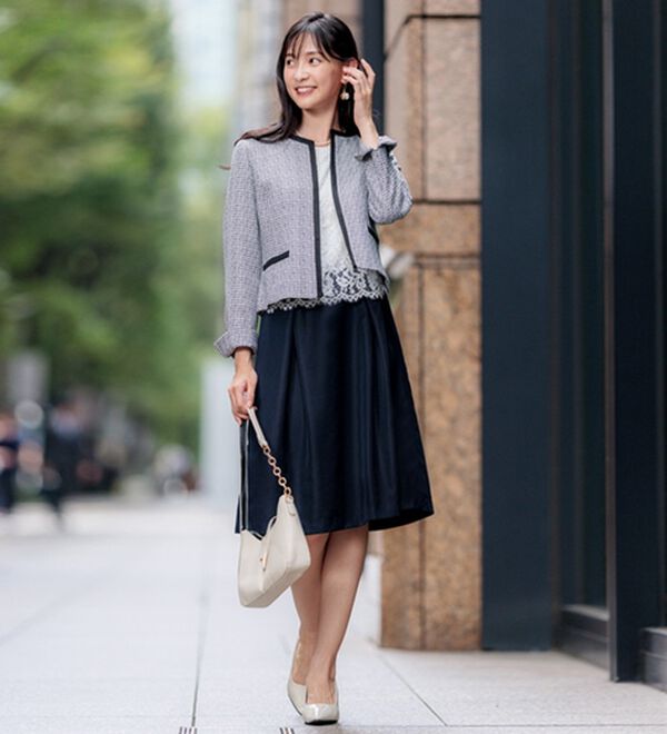 GeeRA（ジーラ）の「【2ツイードジャケット＆ワンピ】入卒式/セレモニー着回し3点セットワンピーススーツ（その他スーツ）」｜詳細画像