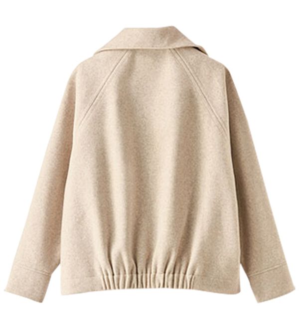 BELLUNA（ベルーナ）の「２ｗａｙ衿デザイン！ウール調素材ジャケット（ブルゾン）」｜詳細画像