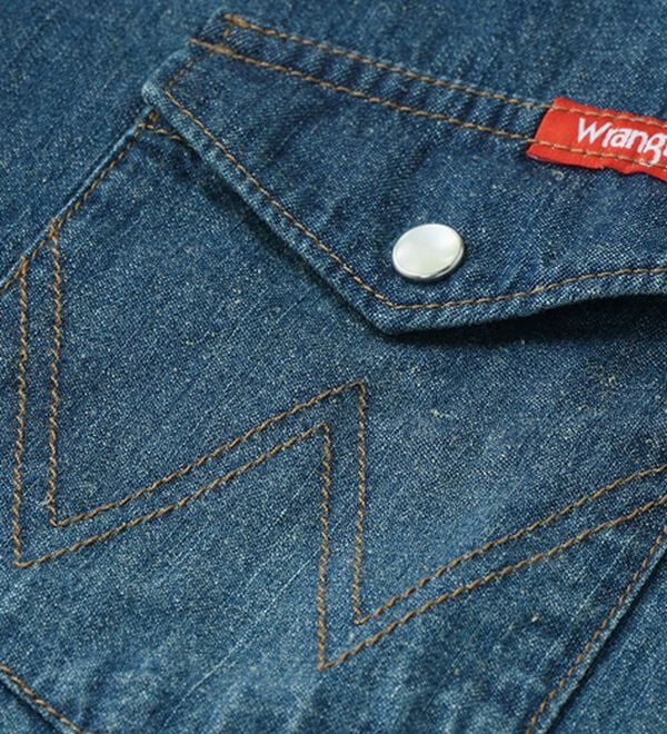 「＜ラングラー＞麻入りデニムシャツ（メンズシャツ）」｜詳細画像