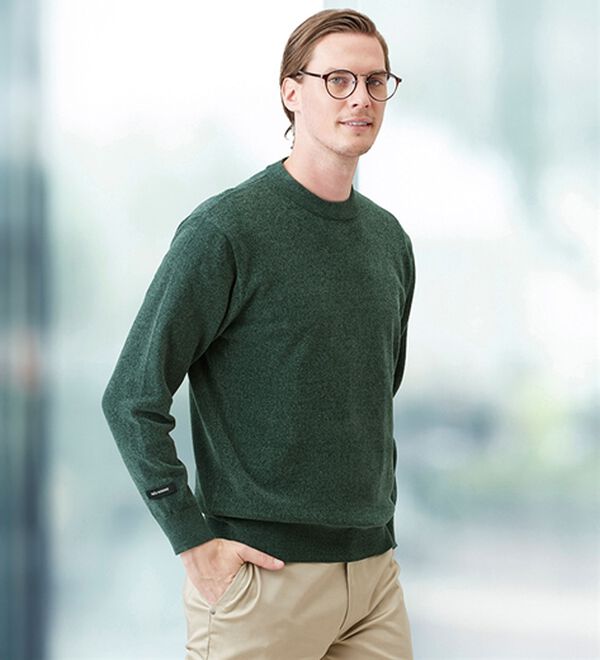 「＜イネド　オム＞もっちりモールセーター（メンズニット・セーター）」｜詳細画像