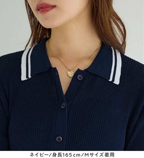 Viola e Viola（ヴィオラ エ ヴィオラ）の「アソートシアーリブニットポロシャツ（ポロシャツ）」｜詳細画像