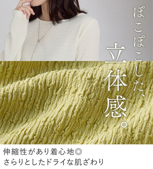 Viola e Viola（ヴィオラ エ ヴィオラ）の「立体ジャカードシンプルロンＴ（カットソー）」｜詳細画像