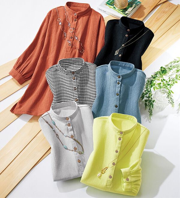 ルフラン（ルフラン）の「さらりと着れる！楊柳素材プルオーバー（カットソー）」｜詳細画像