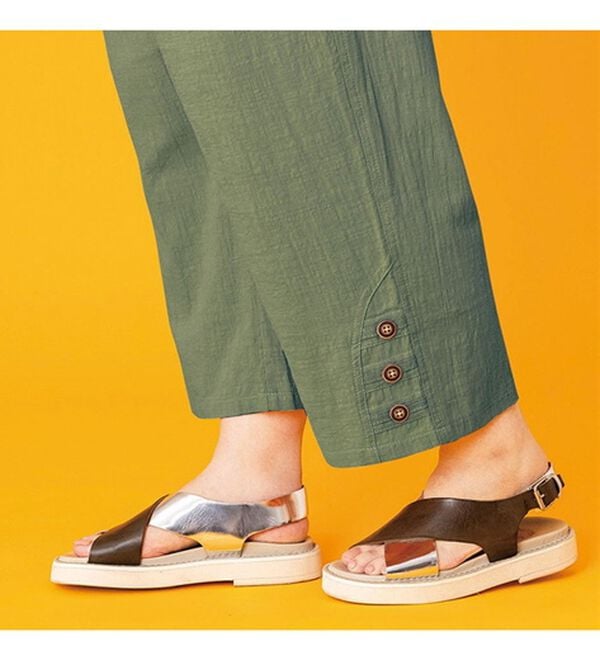 ルフラン（ルフラン）の「【３本組】柔らかふんわり心地いい綿１００％クロップドパンツ＜ポレット＞（クロップドパンツ）」｜詳細画像