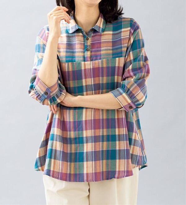 ルフラン（ルフラン）の「選べる＊さら涼ダブルガーゼシャツ（シャツ）」｜詳細画像