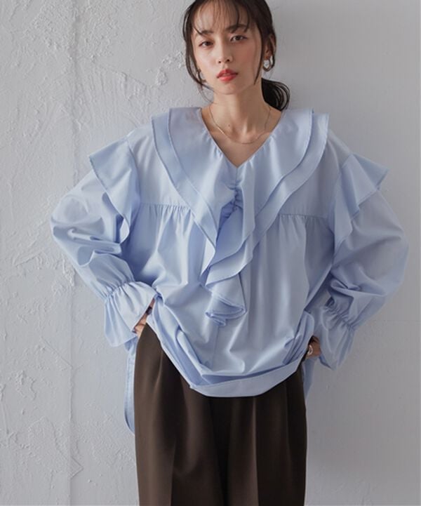 RANAN（ラナン）の「ビッグカラーフリルブラウス（ブラウス）」｜詳細画像