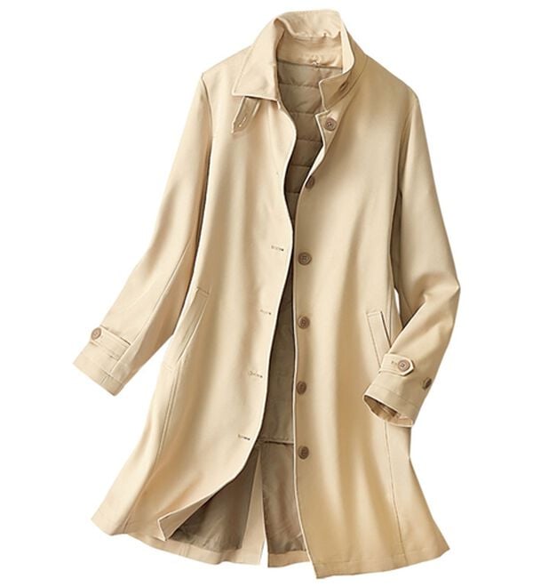 BELLUNA（ベルーナ）の「花粉対策！ライナー付ステンカラーコート（ロングコート）」｜詳細画像