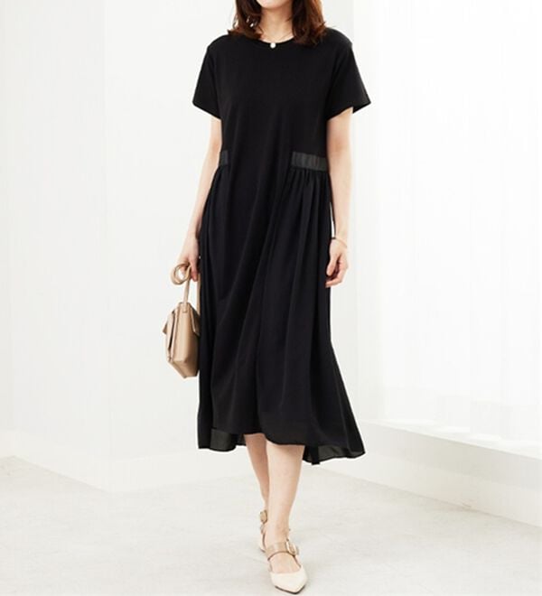 BELLUNA（ベルーナ）の「【Ｌａｇｒｉｌｕａ】サイドシフォン使いギャザー切替ワンピース（その他ワンピース）」｜詳細画像