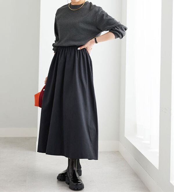 BELLUNA（ベルーナ）の「ドッキングデザインロングワンピース（ドッキングワンピース）」｜詳細画像