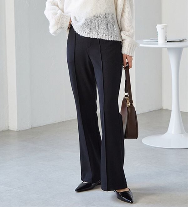 RANAN（ラナン）の「美脚見えツイルフレアーパンツ（フルレングスパンツ）」｜詳細画像