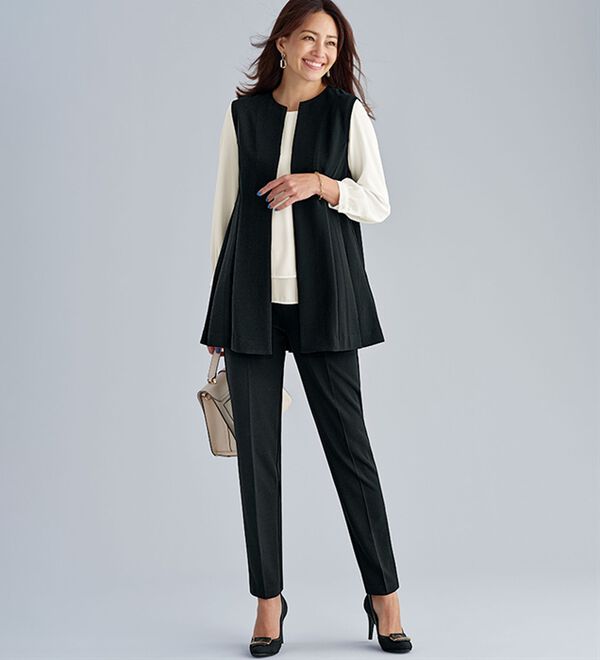 BELLUNA（ベルーナ）の「色褪せにくい黒！ジレセットアップ（セットアップ）」｜詳細画像