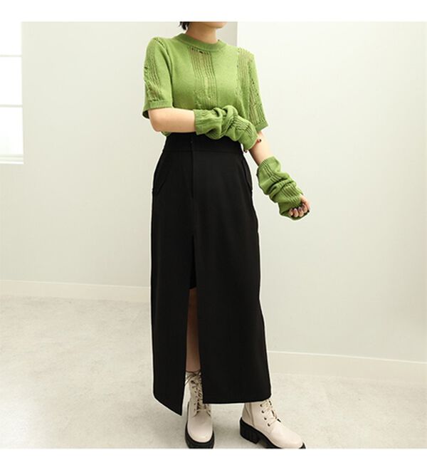 GeeRA（ジーラ）の「ポケット付スリットタイトスカート（ロングスカート）」｜詳細画像