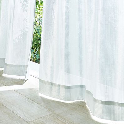 「一年中お役立ちエコレースカーテン「エコファイン」無地調（レースカーテン）」