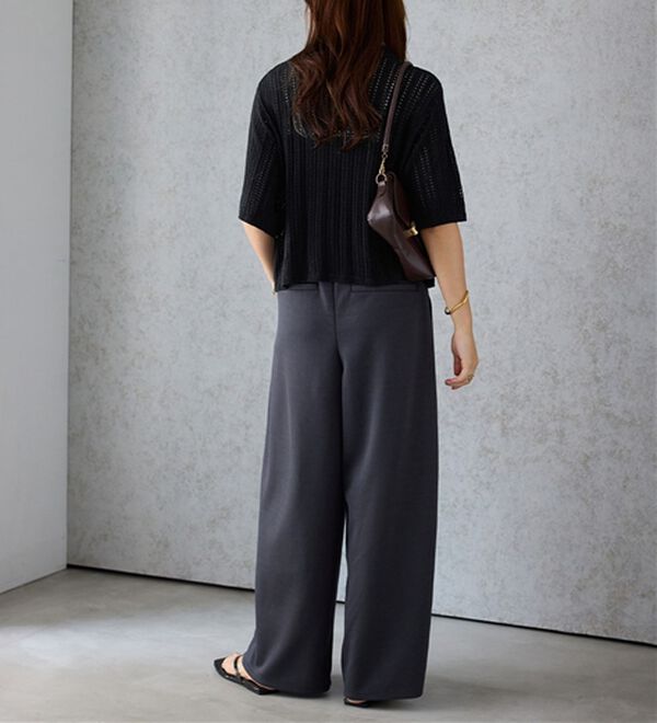 Viola e Viola（ヴィオラ エ ヴィオラ）の「【アンブロ】透かし編みポロカーディガン（ニットカーディガン）」｜詳細画像