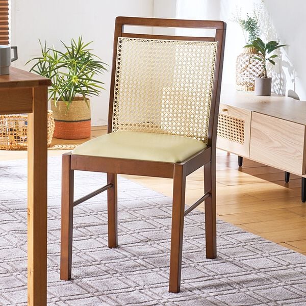 「ラタン調ダイニングチェア（椅子・チェア・スツール）」｜詳細画像