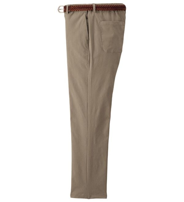 「＜シンプル＆プラス＞接触冷感ストレッチパンツ（メンズフルレングスパンツ）」｜ベージュ