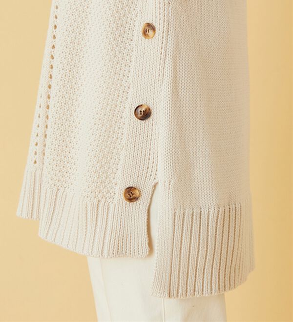 BELLUNA（ベルーナ）の「ボタン使いゆったりニットベスト（ベスト）」｜詳細画像