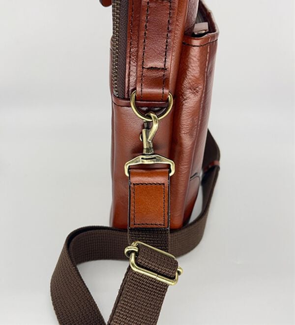 「日本製アンティーク調牛革ショルダーバッグ（メンズショルダーバッグ）」｜詳細画像