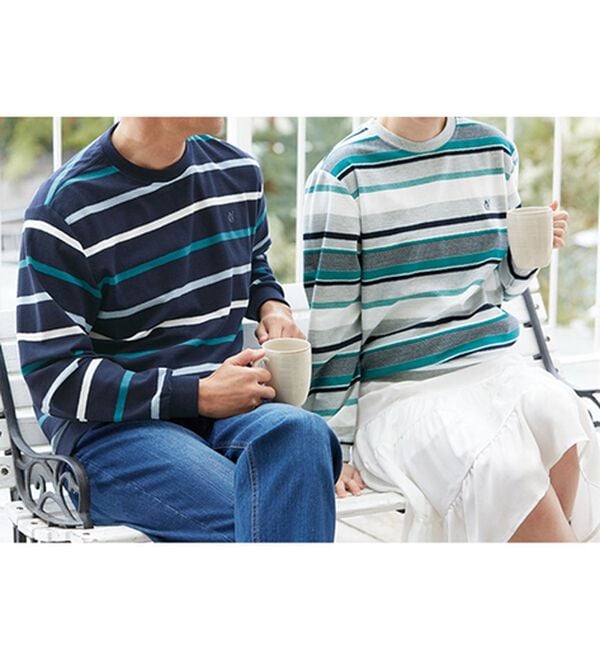 「＜コムルヴァン・オム＞爽やか梨地の大人サマートレーナー（メンズトレーナー）」｜詳細画像