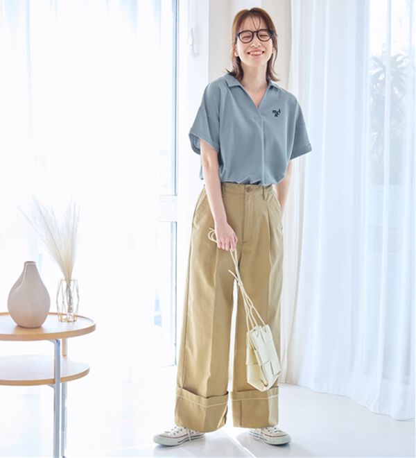 Viola e Viola（ヴィオラ エ ヴィオラ）の「【ｍａｒｉｅ　ｃｌａｉｒｅ　ＳＰＯＲＴ】スキッパーポロチュニック（チュニック）」｜詳細画像