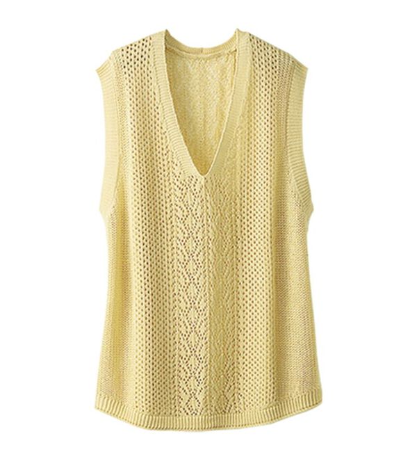 BELLUNA（ベルーナ）の「透かし編みが涼し気なニットベスト（ベスト）」｜詳細画像