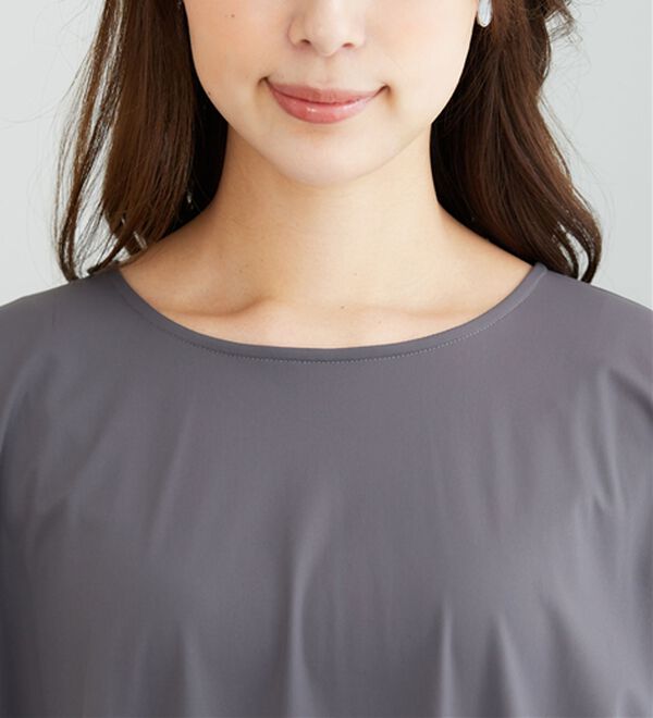 BELLUNA（ベルーナ）の「ヒンヤリ爽快！裾ギャザープルオーバー（カットソー）」｜詳細画像