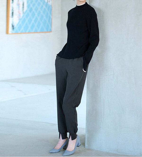 裏起毛＞裾スリットジョガーパンツ - ベルーナ【公式】