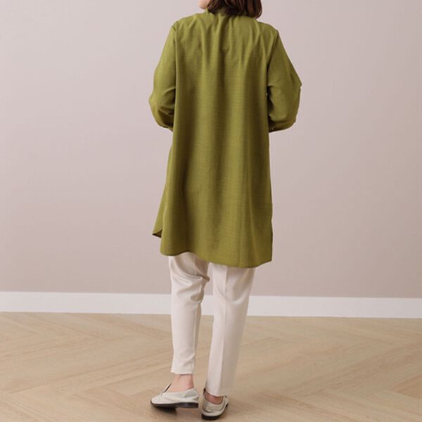 BELLUNA（ベルーナ）の「麻調素材ピンタックデザインチュニック（チュニック）」｜詳細画像