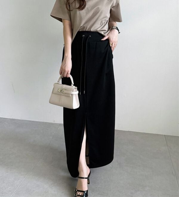 GeeRA（ジーラ）の「フロントスリットスウェットナロースカート（ロングスカート）」｜詳細画像