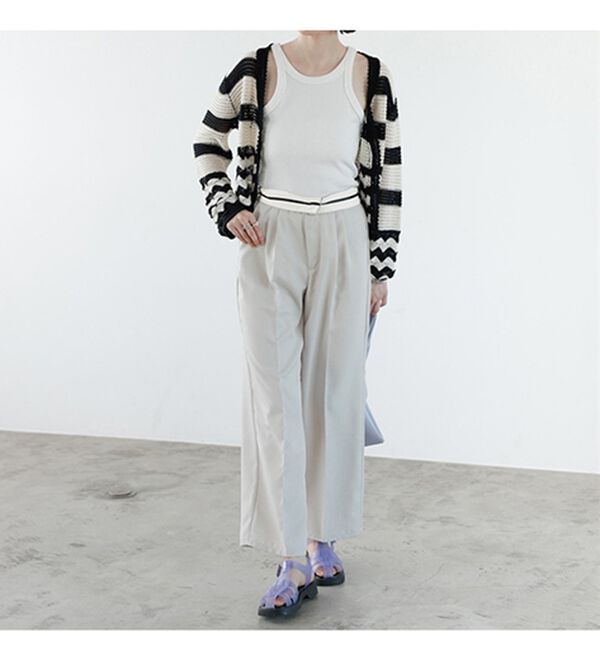 GeeRA（ジーラ）の「２ＷＡＹハイウエストスラックスパンツ（フルレングスパンツ）」｜詳細画像