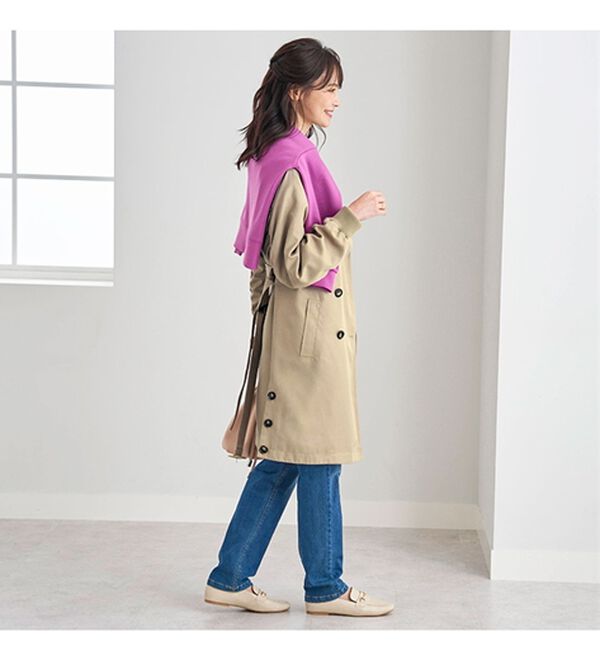 BELLUNA（ベルーナ）の「花粉対策！袖リブ使いトレンチコート（ロングコート）」｜詳細画像