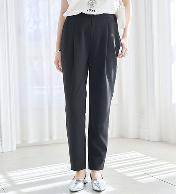 RANAN（ラナン）の「【選べる股下】ひんやり美脚シルエットタックパンツ（フルレングスパンツ）」｜詳細画像