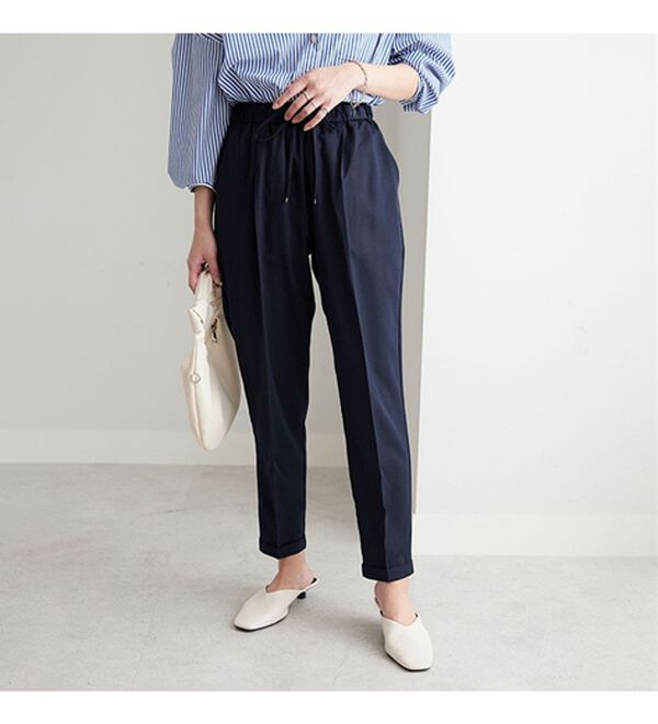 GeeRA（ジーラ）の「美脚とろみタックパンツ（フルレングスパンツ）」｜詳細画像