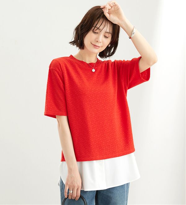 BELLUNA（ベルーナ）の「ジャカード素材プルオーバー（カットソー）」｜詳細画像