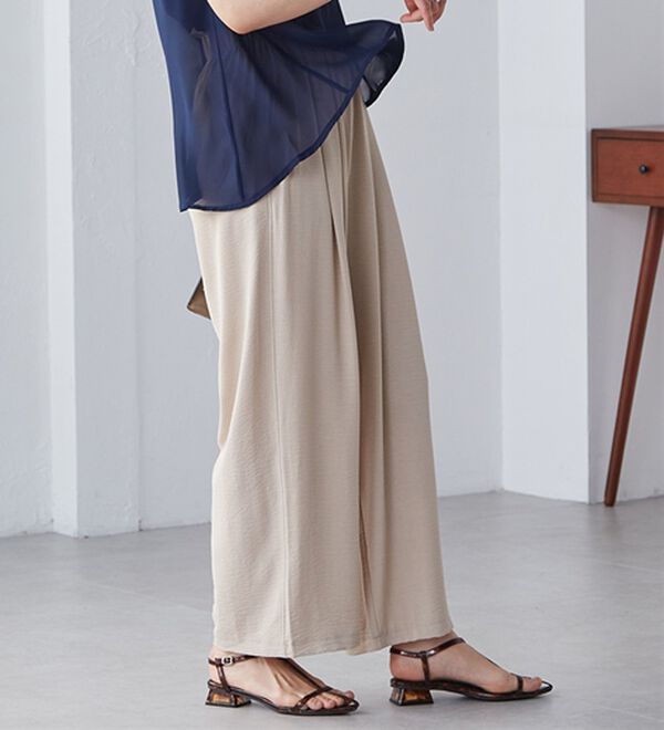 RANAN（ラナン）の「ひんやり！リラックスタックワイドパンツ（ワイドパンツ・ガウチョ）」｜詳細画像