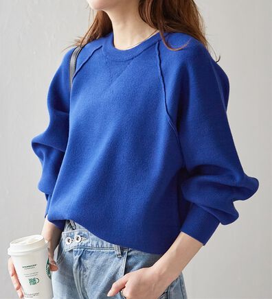 RANAN（ラナン）の「パチパチしにくい！大人のきれいめトレーナーニット（ニット・セーター）」