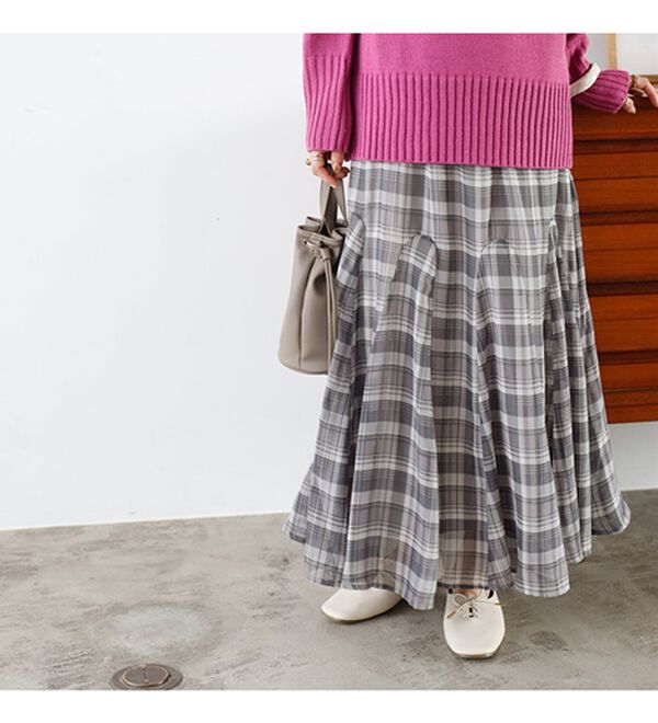 GeeRA（ジーラ）の「切替フレアーロングスカート（ロングスカート）」｜詳細画像