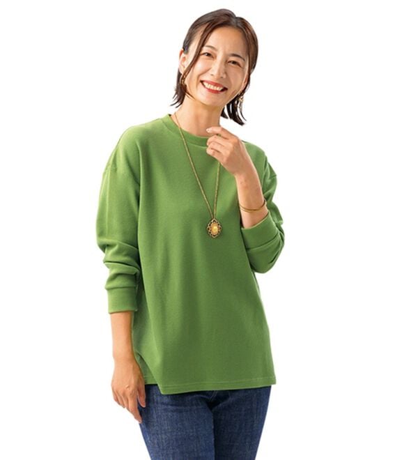 ルフラン（ルフラン）の「【４色組】やわらかワッフルプルオーバー（パジャマ・ルームウェア）」｜詳細画像