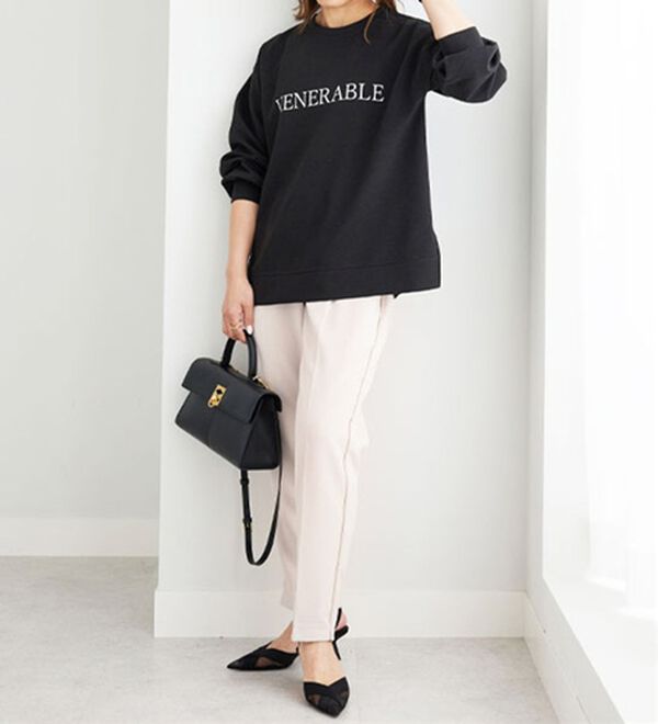 BELLUNA（ベルーナ）の「サイドラインテーパードパンツ（フルレングスパンツ）」｜詳細画像