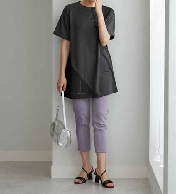 BELLUNA（ベルーナ）の「デニム切替デザインチュニック（チュニック）」｜詳細画像