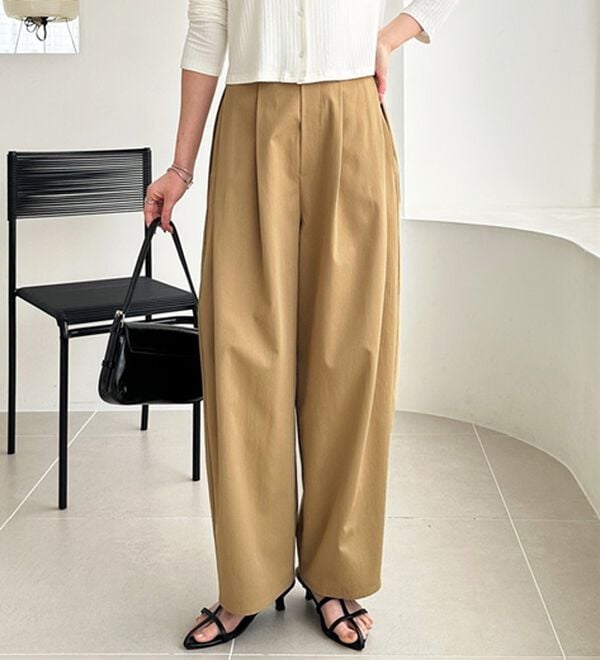 GeeRA（ジーラ）の「楽なのに美脚見えワイドカーブパンツ（フルレングスパンツ）」｜詳細画像