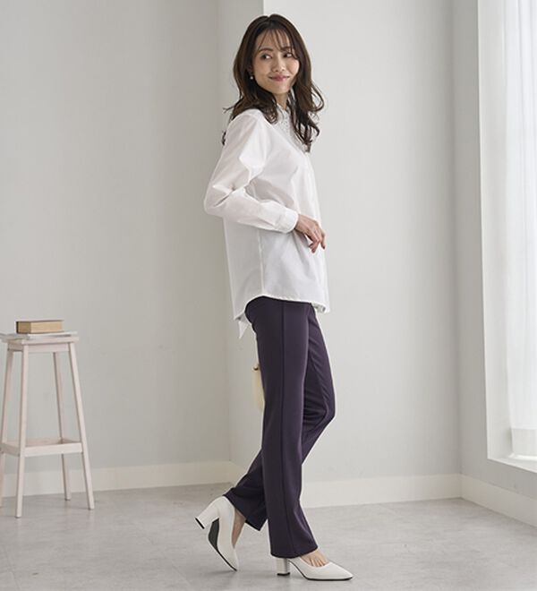 BELLUNA（ベルーナ）の「【裏起毛有無】ジャストフィットらくらくパンツ（フルレングスパンツ）」｜詳細画像