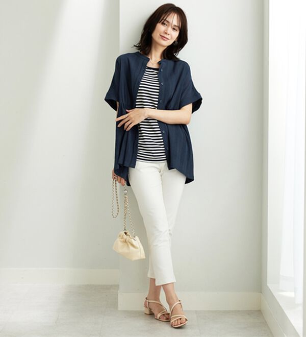 BELLUNA（ベルーナ）の「シアージャカード素材ペプラムチュニック（チュニック）」｜詳細画像