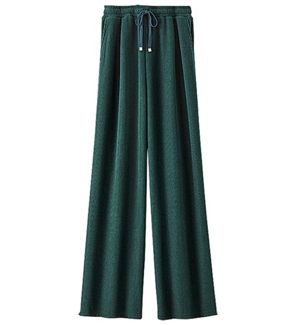 BELLUNA（ベルーナ）の「裏ベロアコーデュロイワイドパンツ（ワイドパンツ・ガウチョ）」｜詳細画像