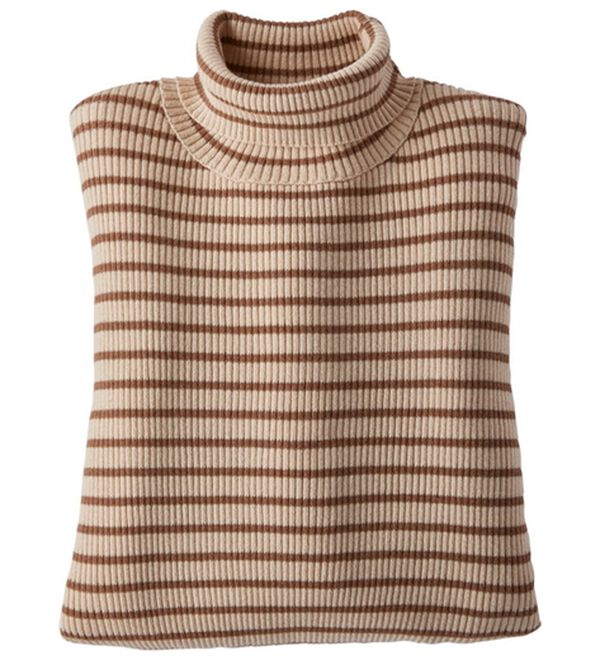 BELLUNA（ベルーナ）の「＜＆ｃｏｃｏｃｈｉ＞ハピネスコットン１００％×吸湿発熱リブタートルニット（ニット・セーター）」｜アイボリー×モカ