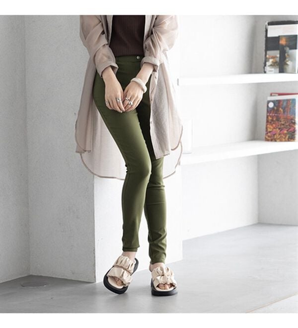 GeeRA（ジーラ）の「嬉しい機能付！美脚スキニーレギンスパンツ（フルレングスタイプ）（フルレングスパンツ）」｜詳細画像